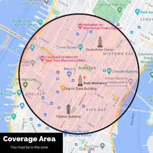 in home massage coverage area nyc