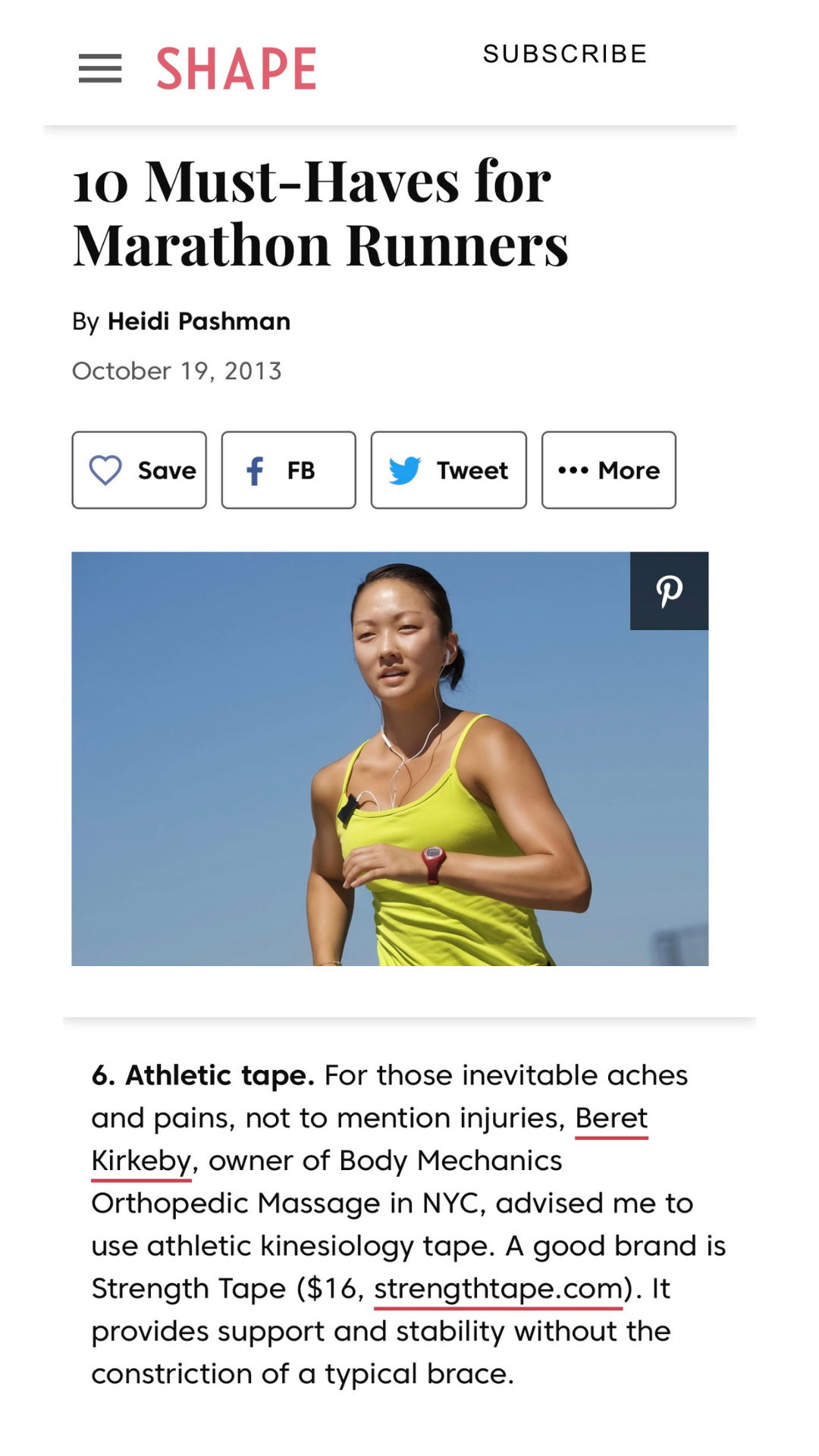 marathon training article