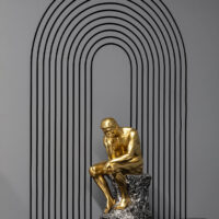 small statue of the Thinker in our Columbus circle location