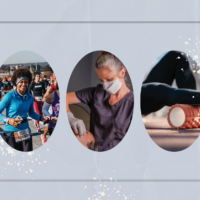 Do you need a referral to book a medical massage. Multiple images of people receiving different massages. An image of a runner and someone foam rolling